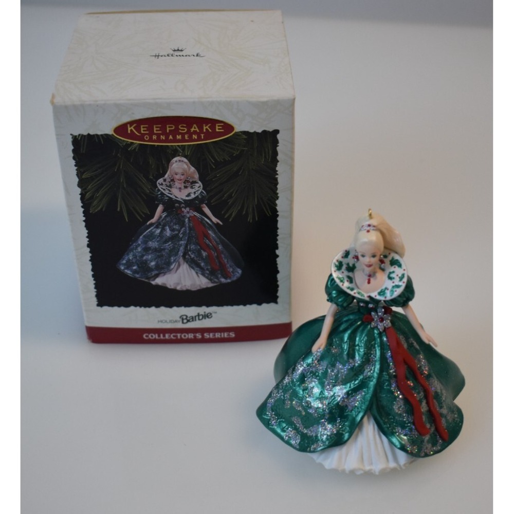 1995 Hallmark Keepsake Ornament Holiday Barbie Ornament #3 Collectors Series